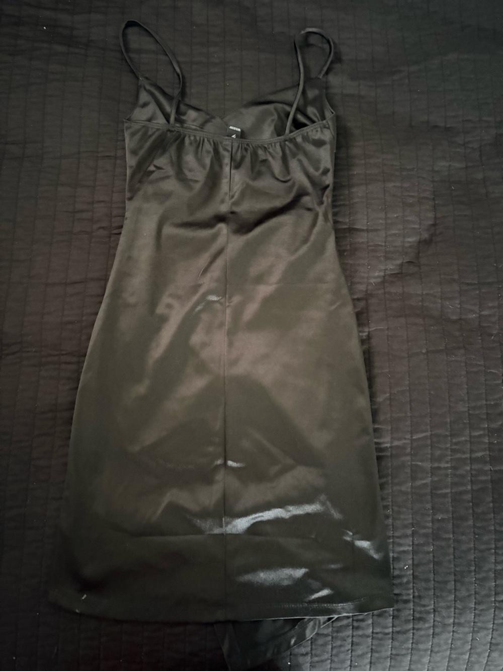 Windsor Black Satin Mini Dress - Picture 2 of 3